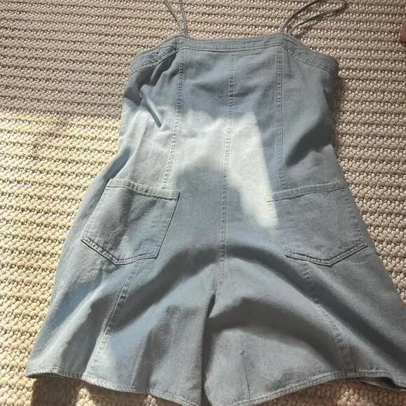 Zunie Denim Romper - Picture 1 of 2